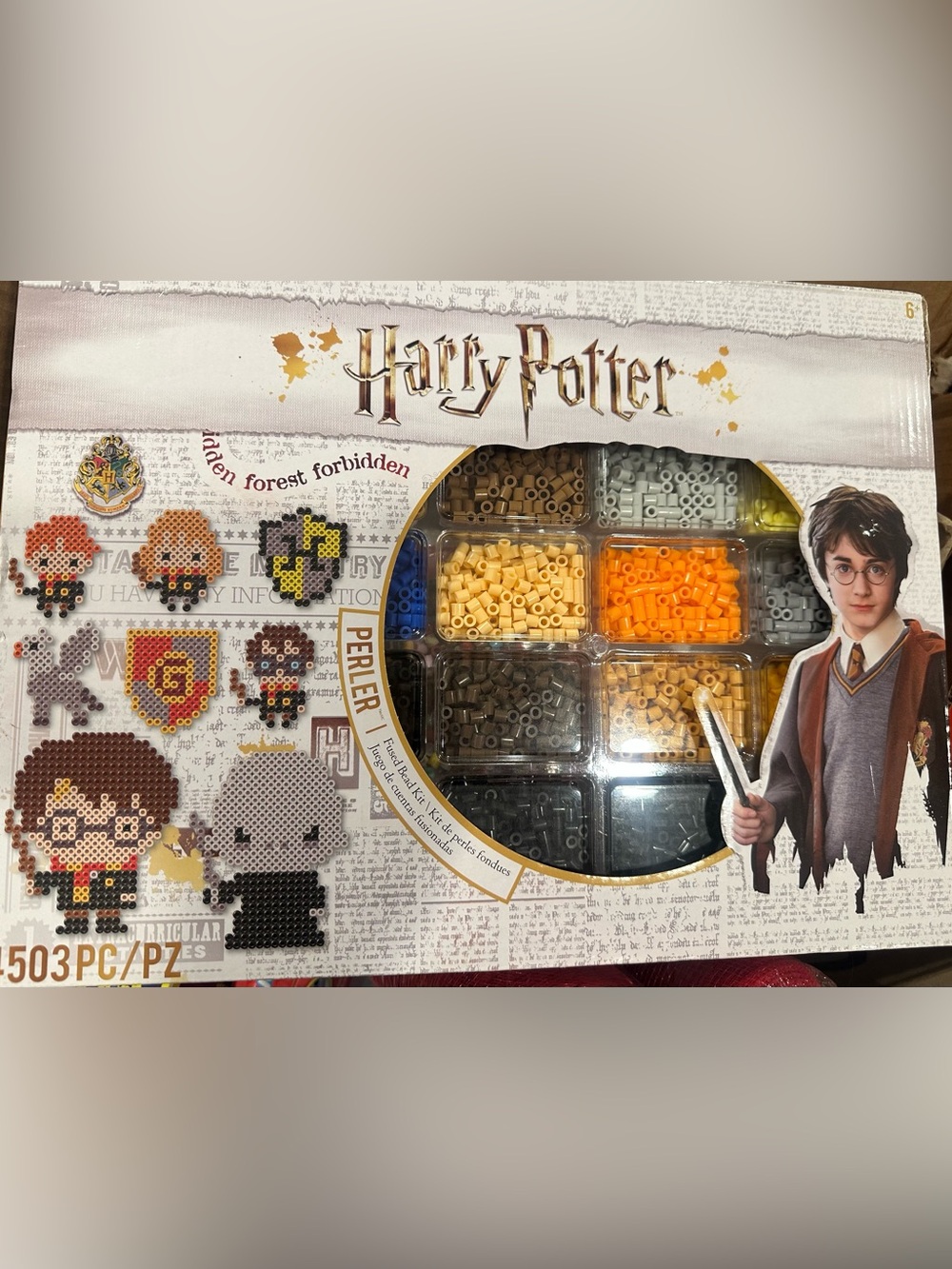 New Harry Potter Bead Perler Kit - Yellow, Orange, Black, Gray, Cream